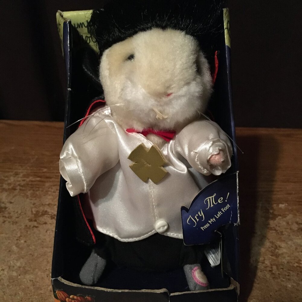 DANCING HAMSTER DRACULA VAMPIRE COSTUME SINGS GET DOWN TONIGHT